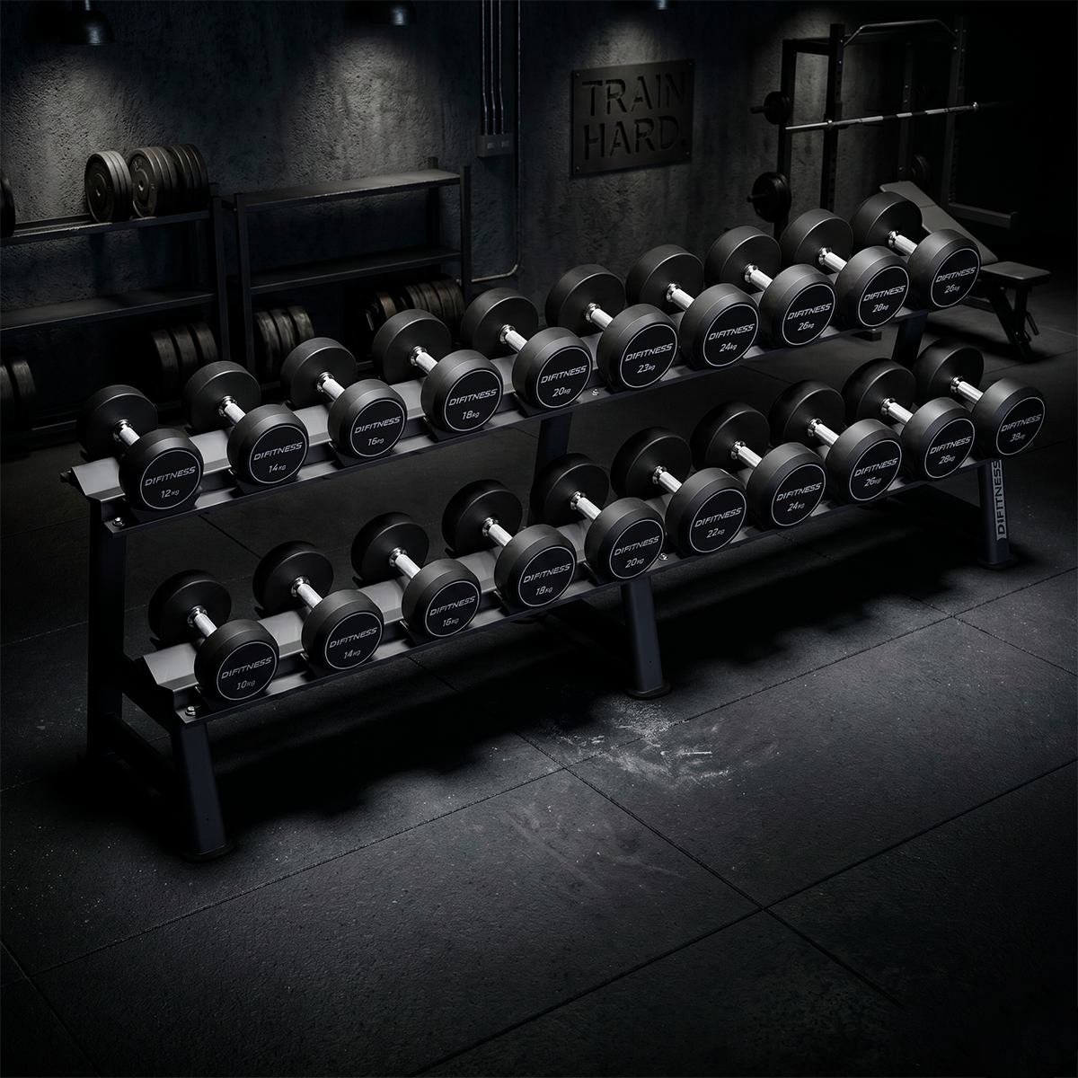 Suporte Estante de Dumbbells Elite - 10 pares - D1Fitness