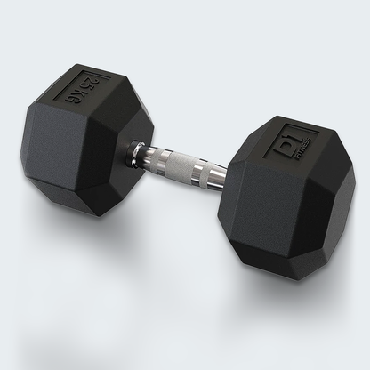 Kit Halteres Sextavado Emborrachado pares 10 a 30kg - D1Fitness