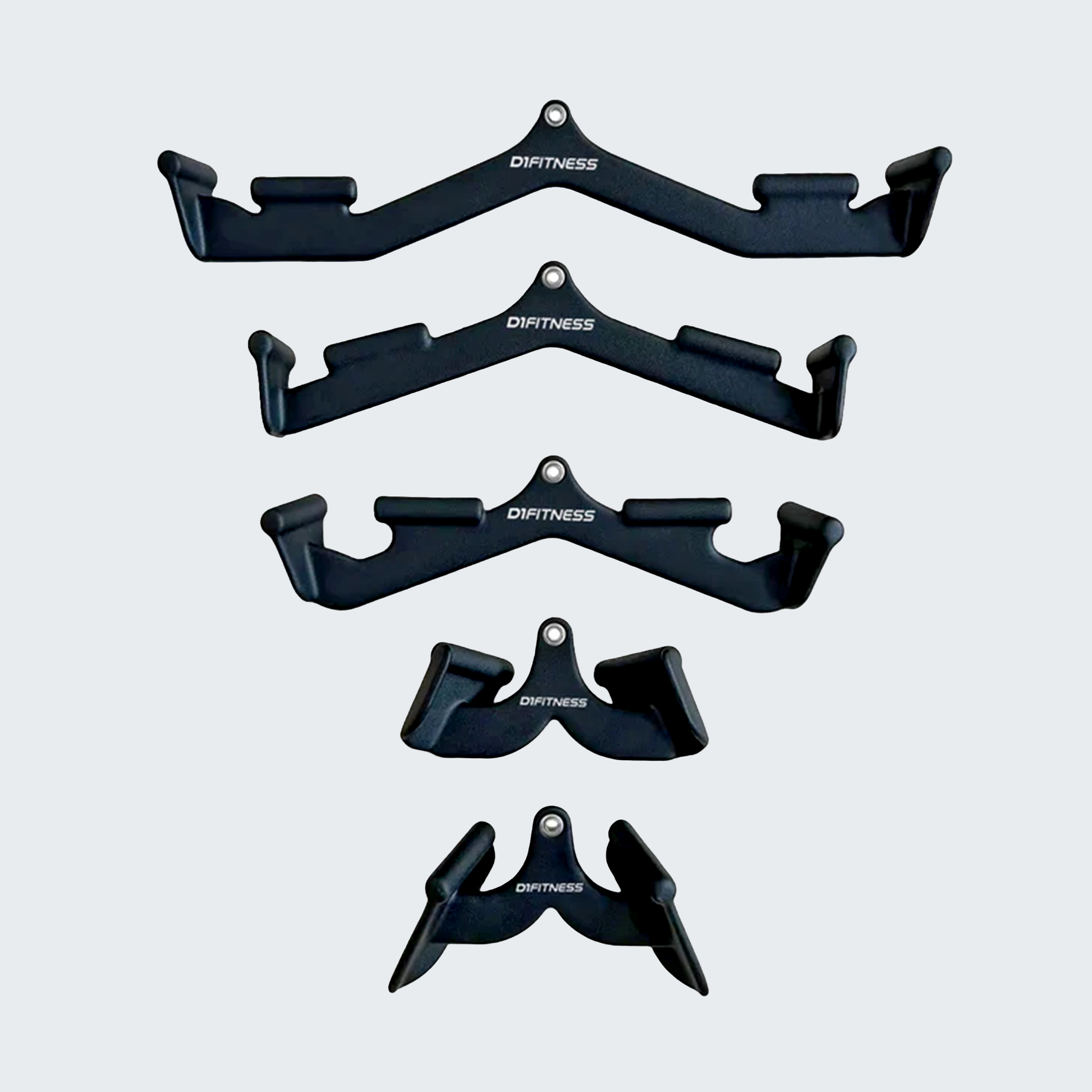 Kit Puxador Anatômico Revestido Musculação Multipegada - D1Fitness