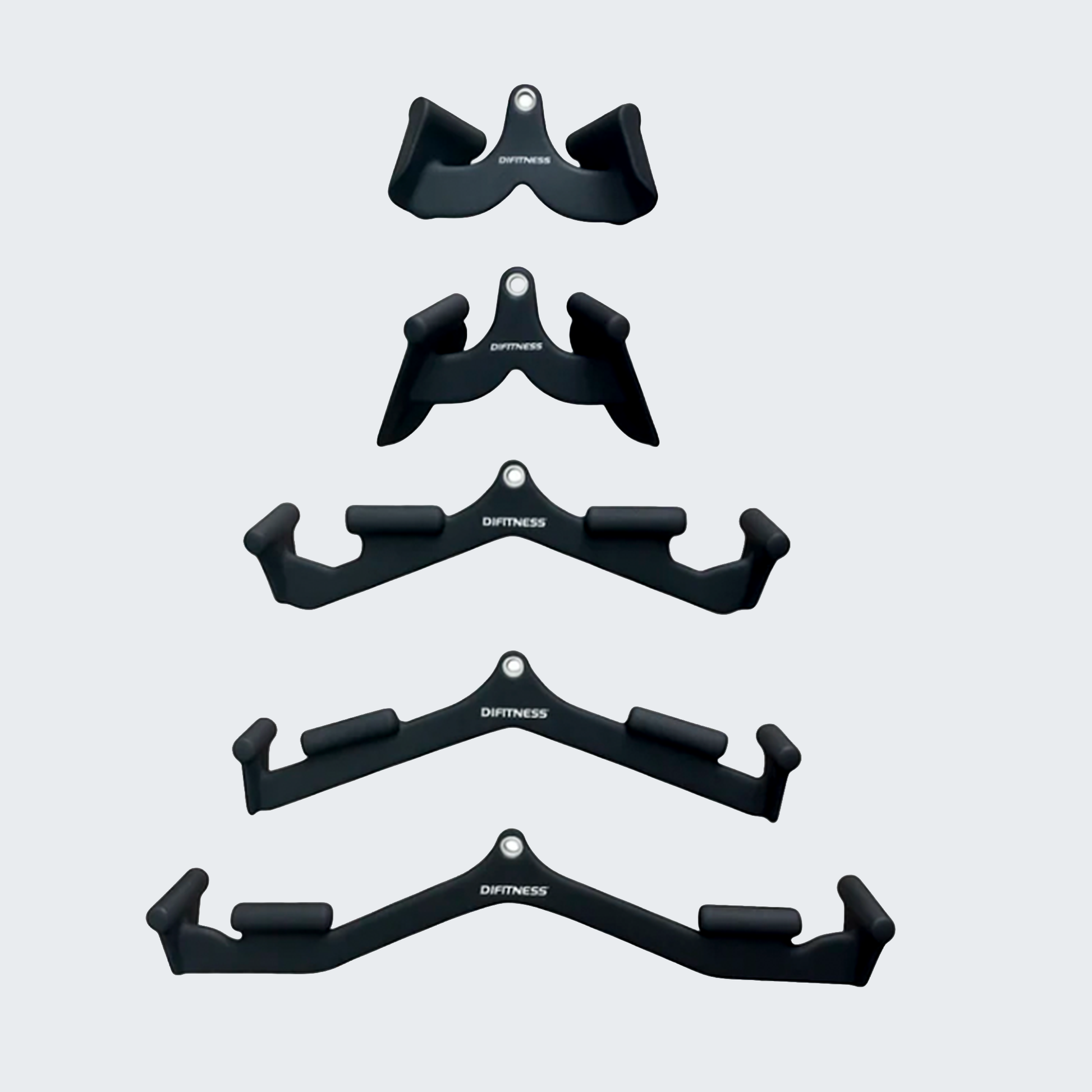 Kit Puxador Anatômico Revestido Musculação Multipegada - D1Fitness
