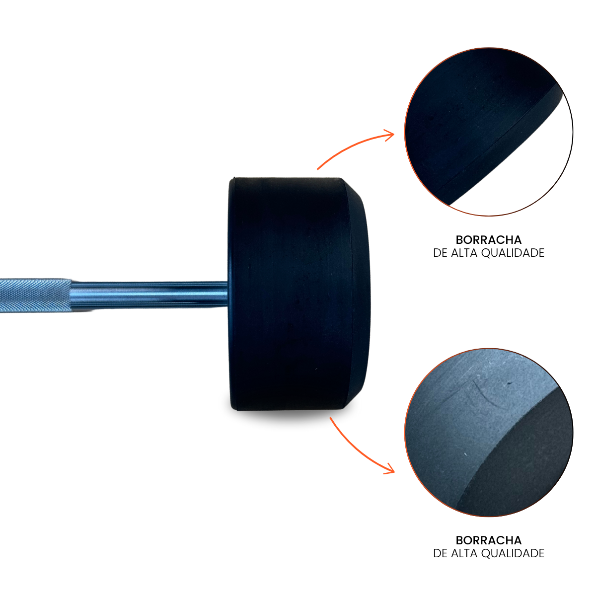 Barra Montada Reta Emborrachada - Elite