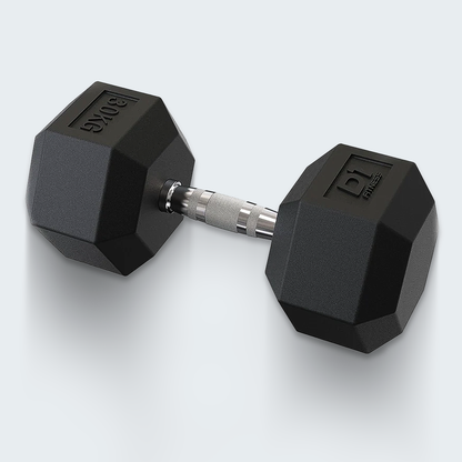 Kit Halteres Sextavado Emborrachado pares 10 a 30kg - D1Fitness