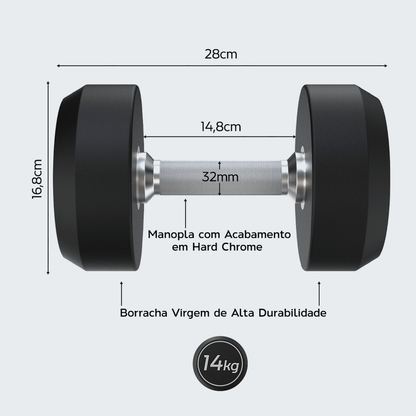 Dumbbell Rubber Elite Custom - D1Fitness