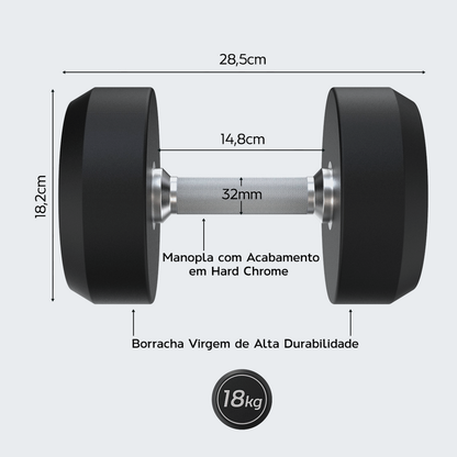 Dumbbell Rubber Elite Custom - D1Fitness