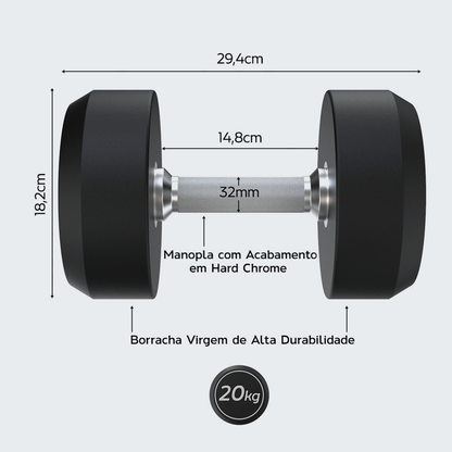 Dumbbell Rubber Elite Custom - D1Fitness