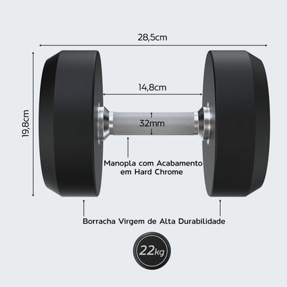 Dumbbell Rubber Elite Custom - D1Fitness