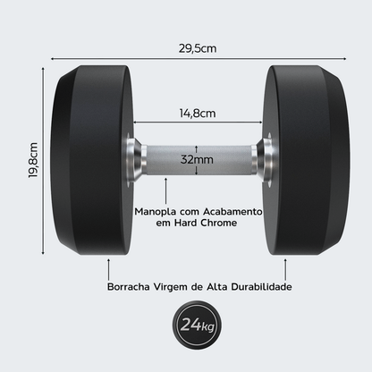 Dumbbell Rubber Elite Custom - D1Fitness