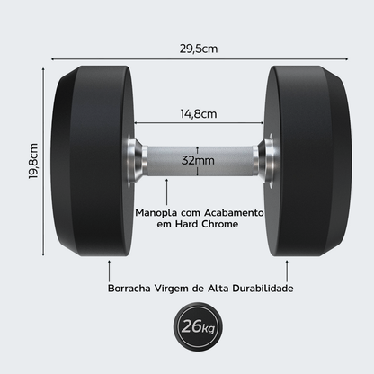 Dumbbell Rubber Elite Custom - D1Fitness