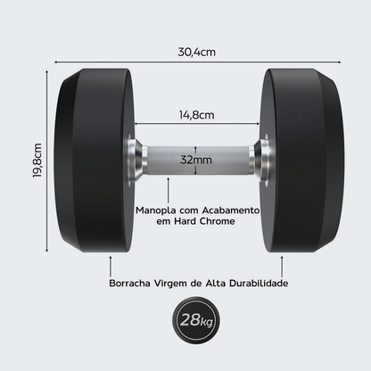 Dumbbell Rubber Elite Custom - D1Fitness