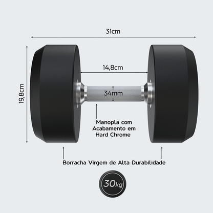 Dumbbell Rubber Elite Custom - D1Fitness