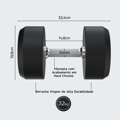 Dumbbell Rubber Elite Custom - D1Fitness