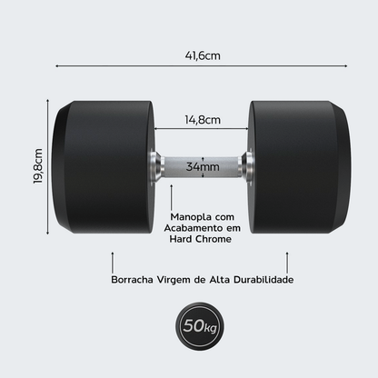 Dumbbell Rubber Elite Custom - D1Fitness