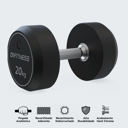Dumbbell Rubber Elite Custom - D1Fitness