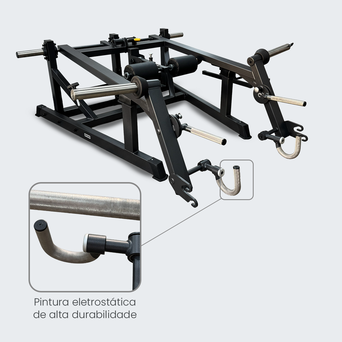 Máquina de Agachamento Bulgaro Afundo e Deadlift Square Max - D1Fitness