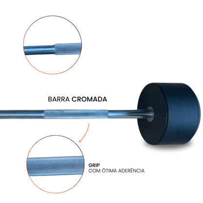 Barra Montada Reta Emborrachada - Elite