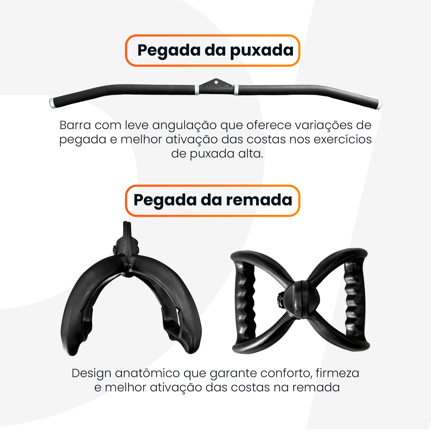 Combo Training 2: Leg Press + Puxada e Remada + Brinde (1 kit de puxadores anatômicos)