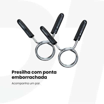 Barra Reta Maciça Cromada 1,80m para Musculação