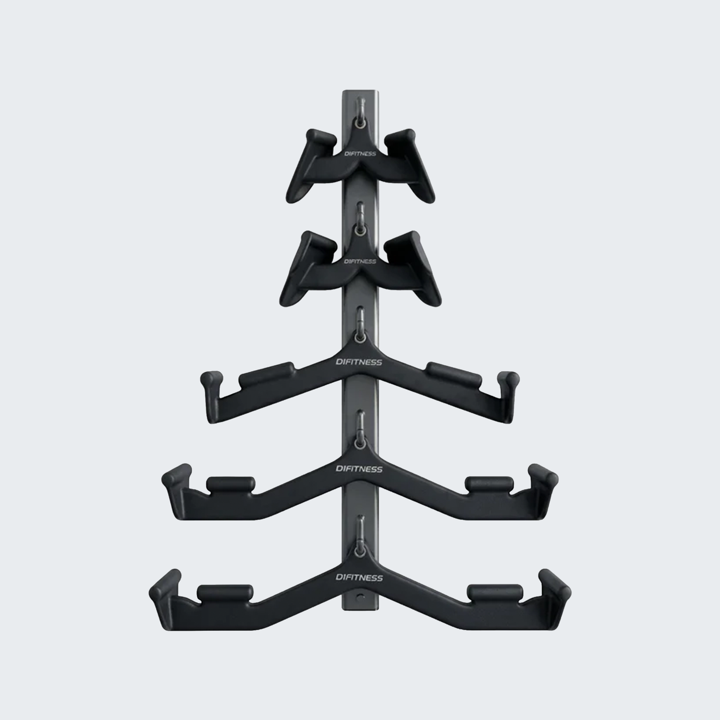 Kit Puxador Anatômico Revestido Musculação Multipegada com Suporte - D1Fitness