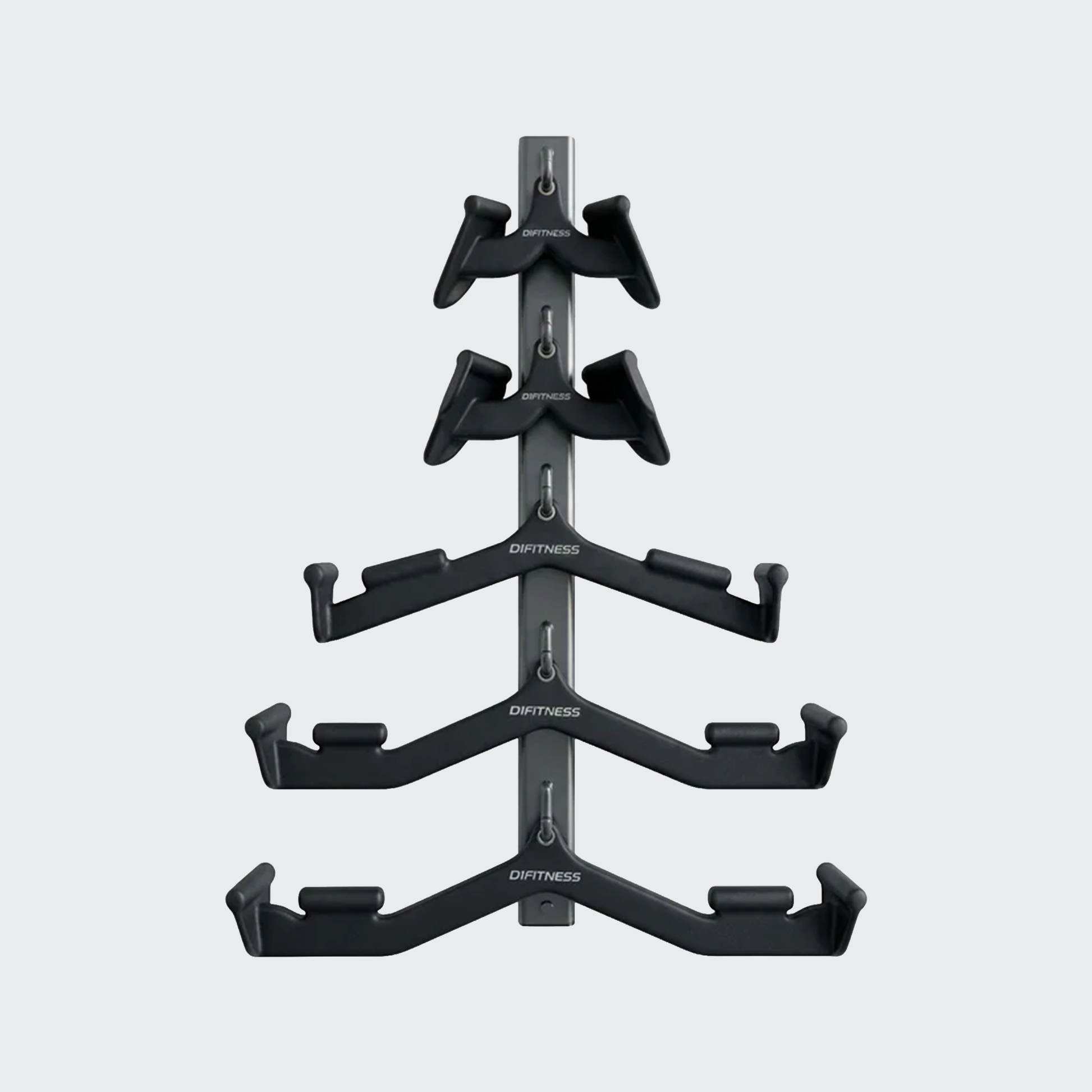 Kit Puxador Anatômico Revestido Musculação Multipegada com Suporte - D1Fitness