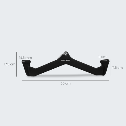 4150 - Puxador Anatômico Revestido Musculação - 56 cm
