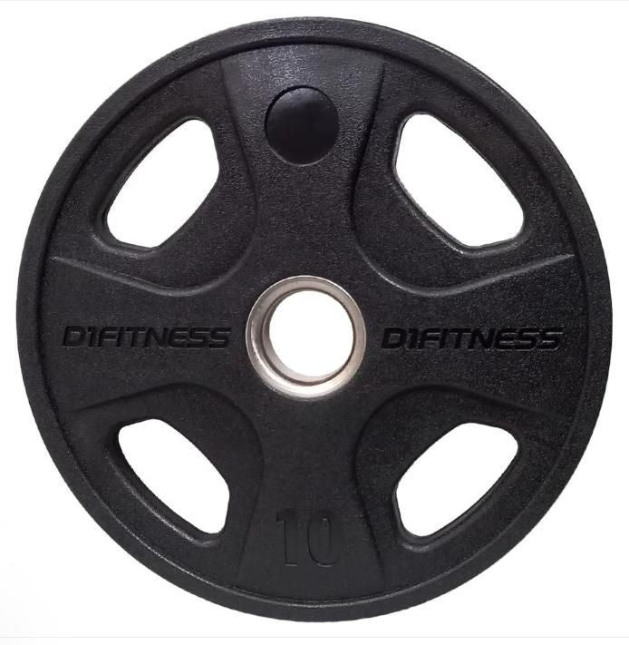 Anilha Elite Emborrachada - 4 Grips 10kg (OUTLET) - D1Fitness