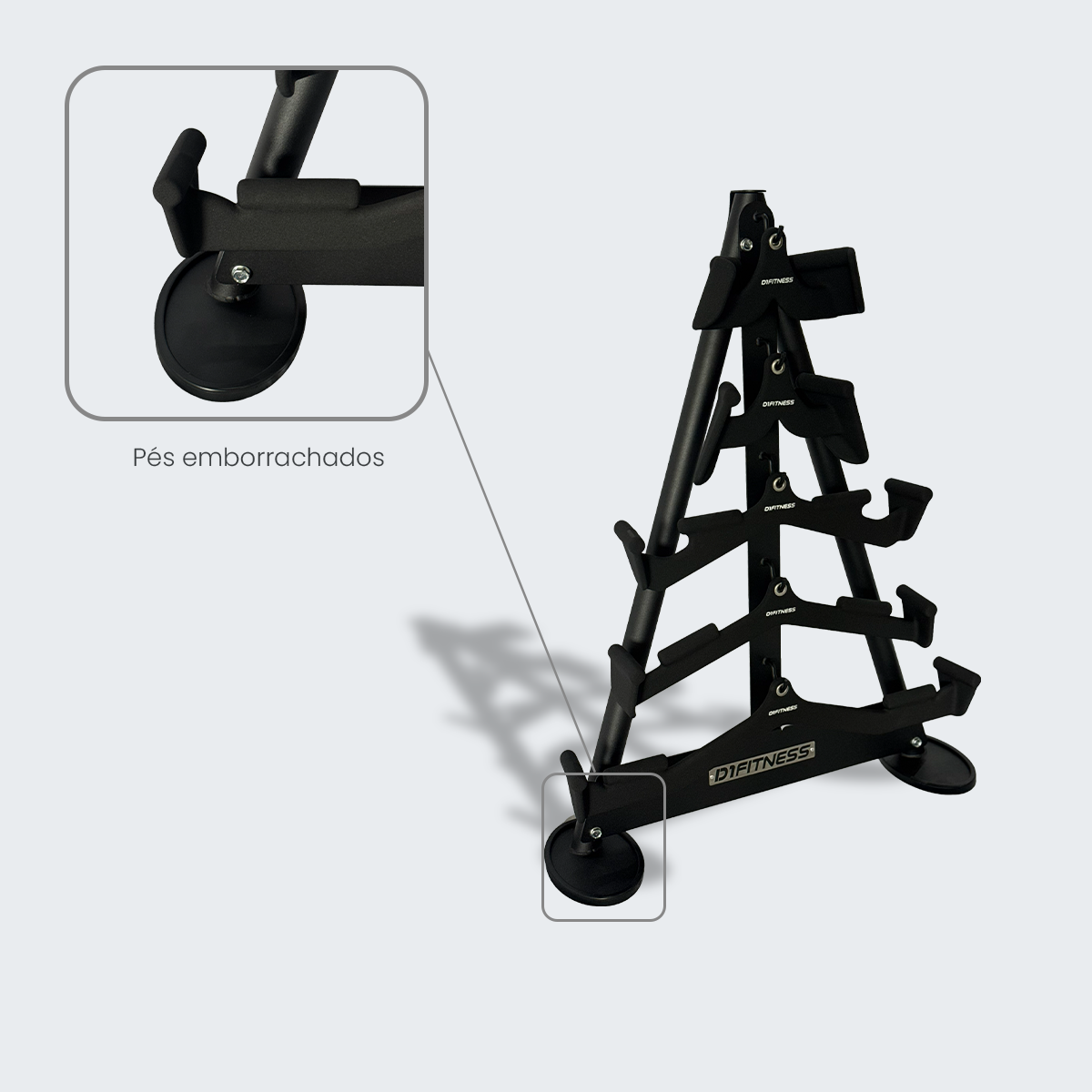 4268 - Kit Puxadores Anatômicos Multipegada + Suporte Torre Premium