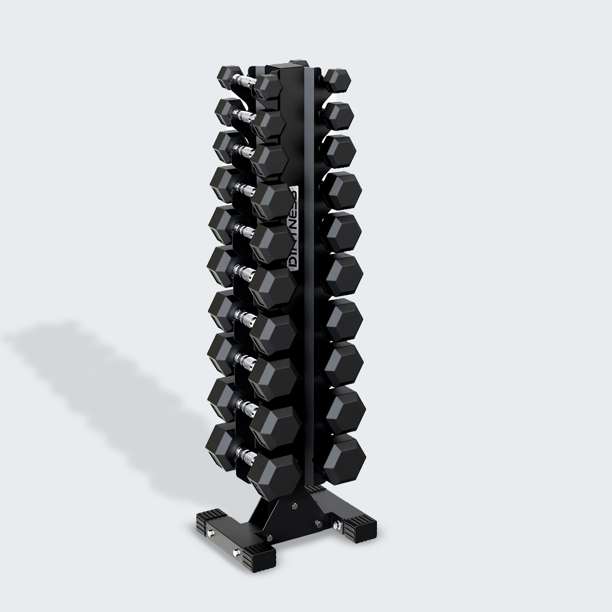 4426 - Kit Halteres Sextavado pares 1 a 10 kg com Suporte Torre