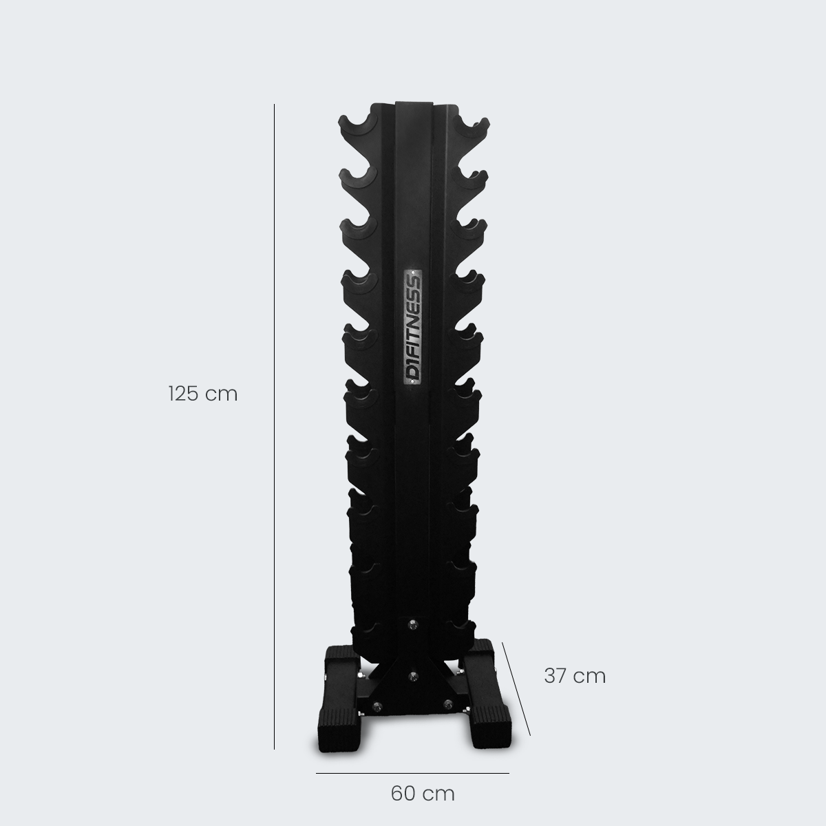 4426 - Kit Halteres Sextavado pares 1 a 10 kg com Suporte Torre