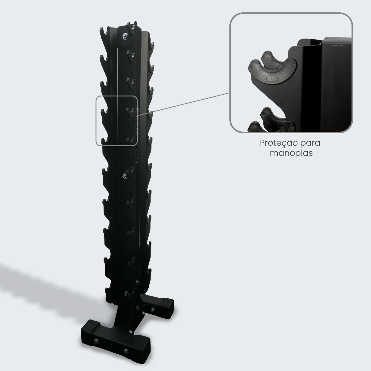 4426 - Kit Halteres Sextavado pares 1 a 10 kg com Suporte Torre