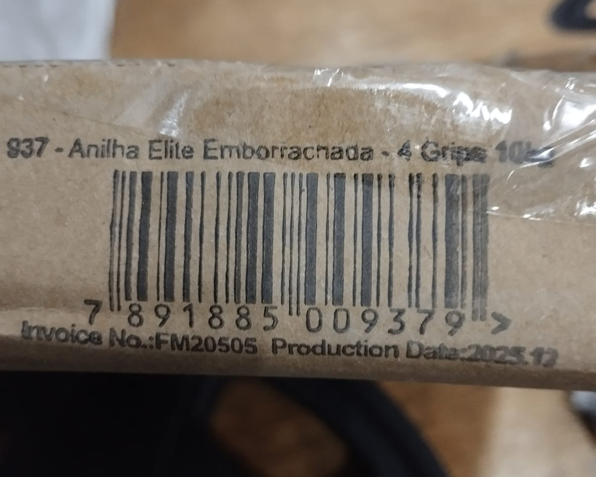 Anilha Elite Emborrachada - 4 Grips 10kg (OUTLET) - D1Fitness