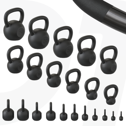 Kettlebell Emborrachado IronCast - Alça Longa