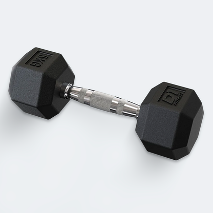 Kit Halteres Sextavado Emborrachado pares 1 a 10 kg