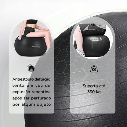 Bola Suiça com Bomba - Fit Ball - D1Fitness