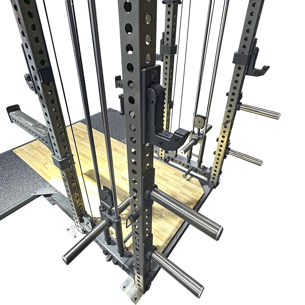 Powerflex Mini Rack Half Rack PowerFlex com Roldanas e Plataforma – D1Fitness