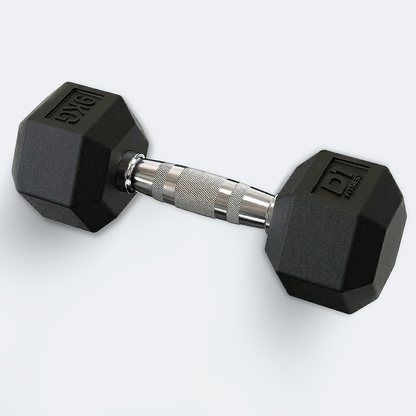 Kit Halteres Sextavado Emborrachado pares 1 a 10 kg
