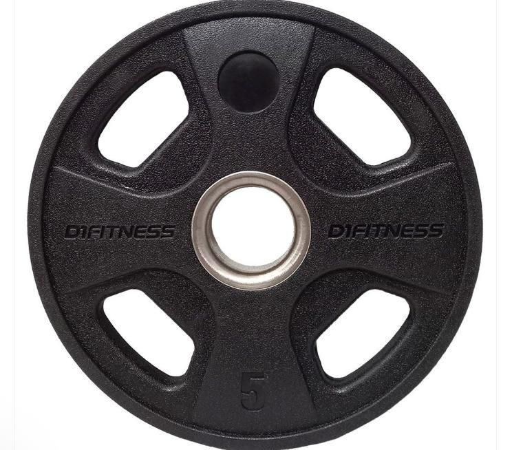 Anilha Elite Emborrachada - 4 Grips 5kg (OUTLET)1