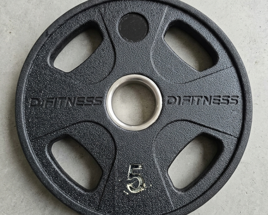 Anilha Elite Emborrachada - 4 Grips 5kg (OUTLET)2