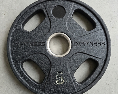 Anilha Elite Emborrachada - 4 Grips 5kg (OUTLET)2
