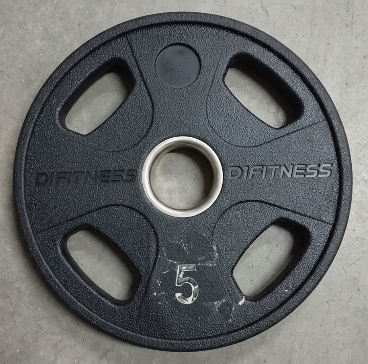 Anilha Elite Emborrachada - 4 Grips 5kg (OUTLET)3