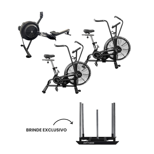 Combo Strong 2: 2 Air Bike + 1 Remo Seco + Brinde ( 1 Trenó Power Sled)