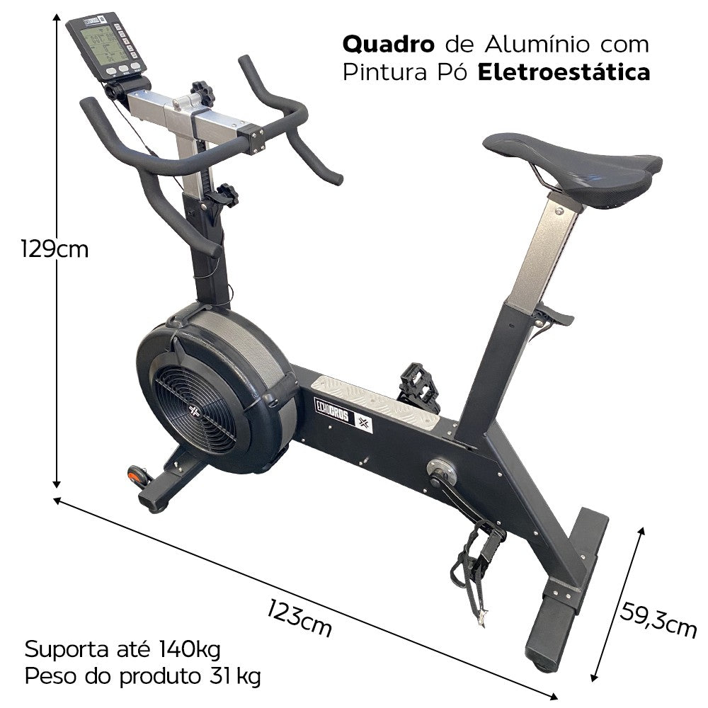 Combo Strong 4: Esteira + Air Bike + Bike Erg + Brindes (1un Barra + 3un Wall Ball 3.0)