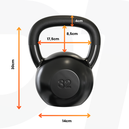 Kettlebell Emborrachado IronCast - Alça Longa