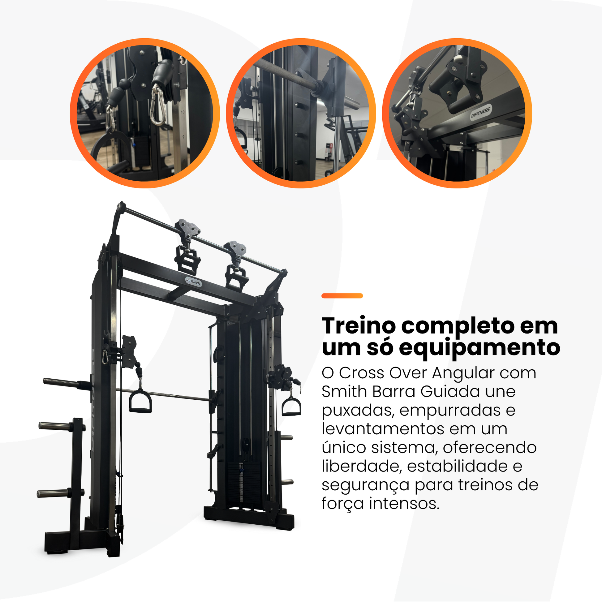 Cross Over Angular + Smith Barra Guiada – D1Fitness