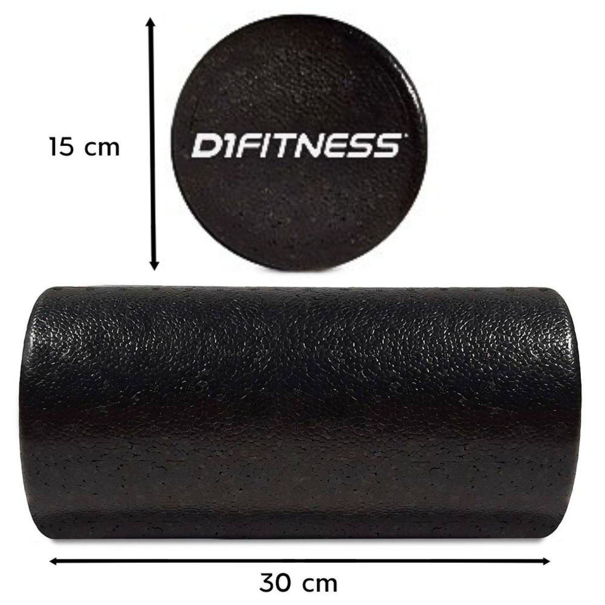 Kit Colchonete Emborrachado + Tapete Yoga + Foam Roller 30cm - D1Fitness