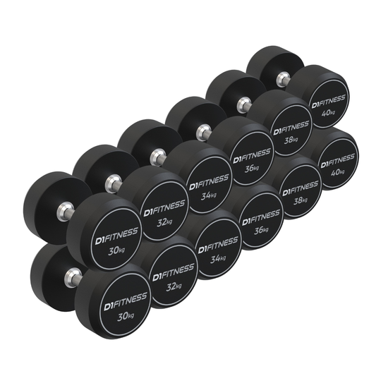 Kit Dumbbell Rubber Elite 30 a 40kg