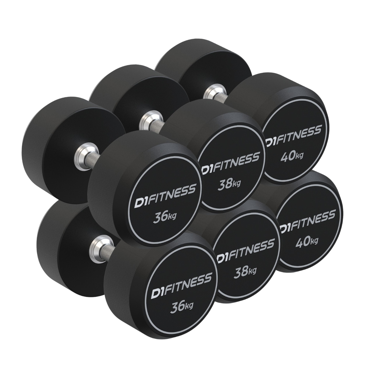 Kit Dumbbell Rubber Elite 36 a 40kg - D1Fitness