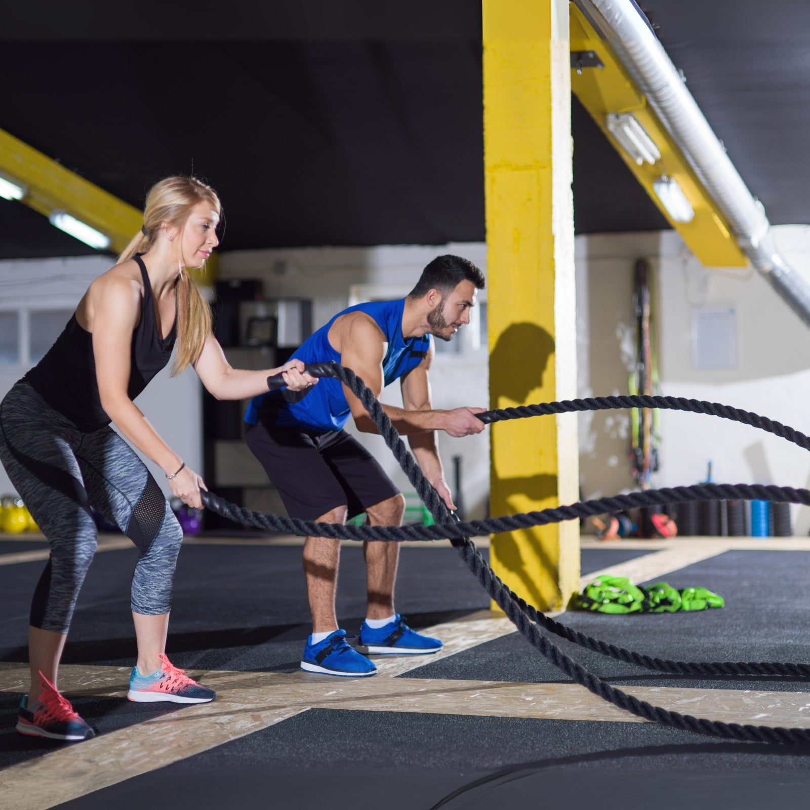 Corda Naval Rope Training - Torcida - 36mm - Preta - D1Fitness