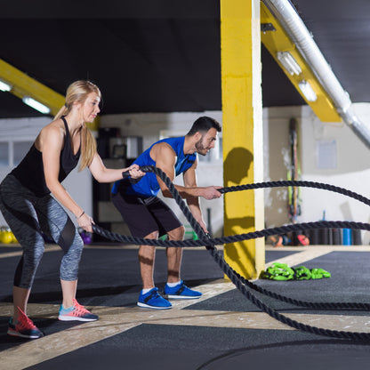 Corda Naval Rope Training - Torcida - 36mm - Preta - D1Fitness