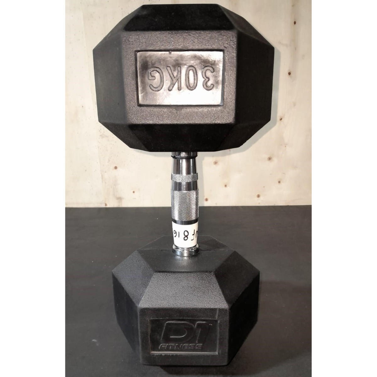 Halter Dumbbell Sextavado Emborrachado Cromado 30kg USADO