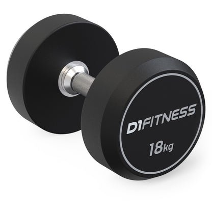 Kit Dumbbell Rubber Elite 12 a 20kg + Suporte - D1Fitness